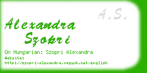 alexandra szopri business card